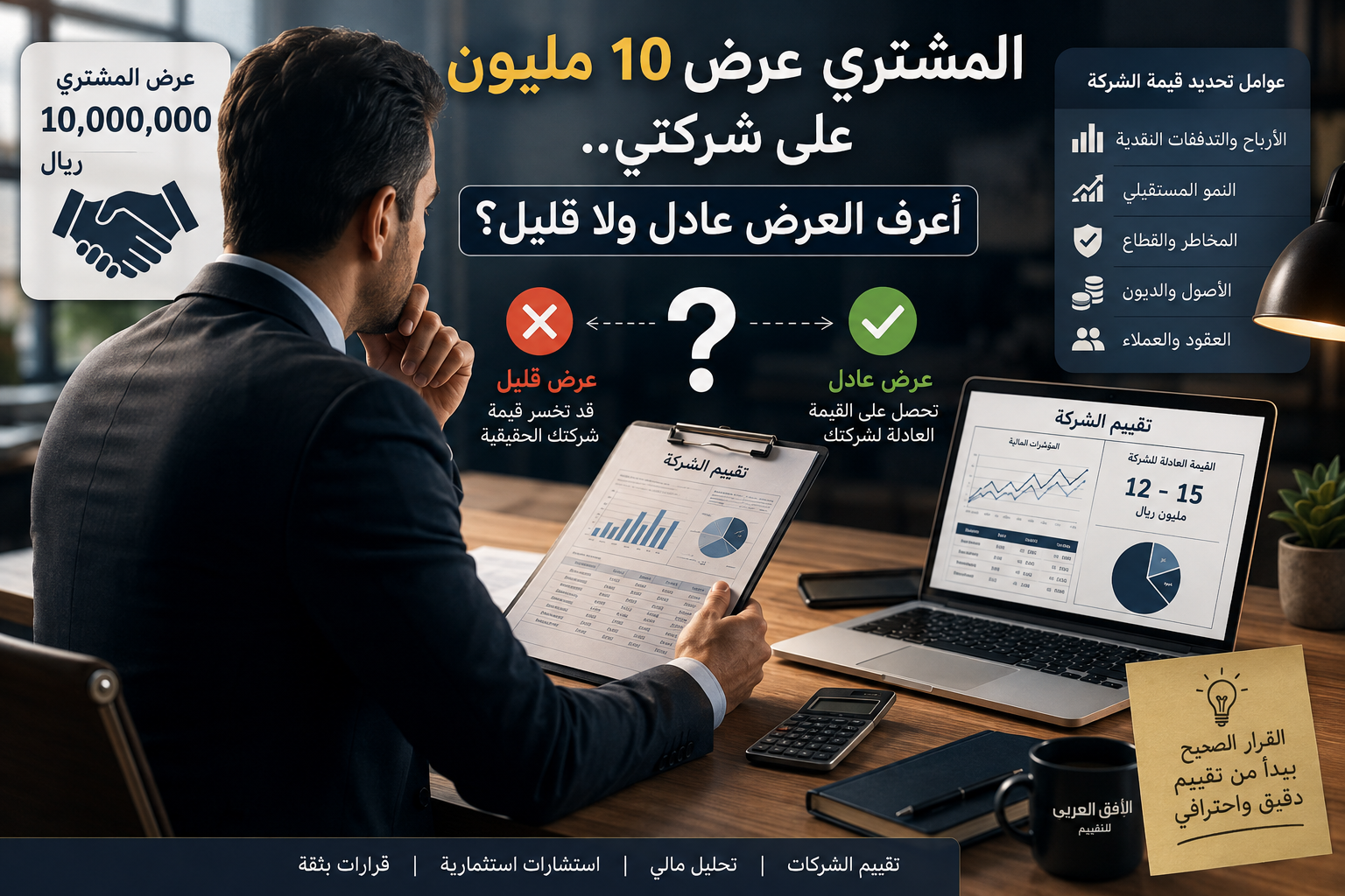 عرض شراء شركة بقيمة 10 ملايين ريال