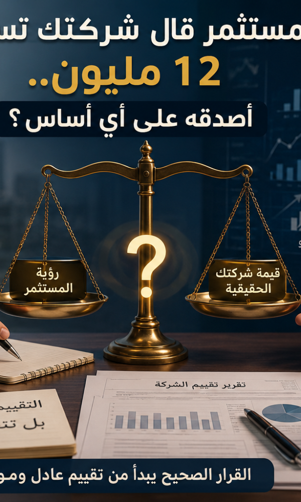 تقييم الشركة لدخول مستثمر ومعرفة القيمة العادلة للشركة