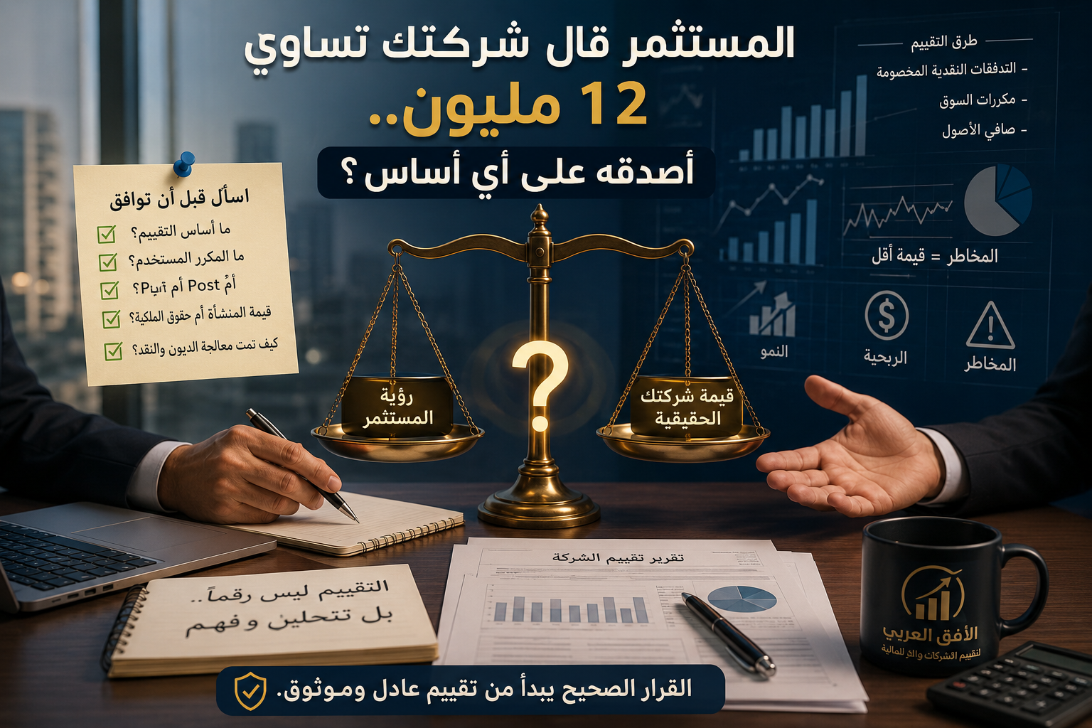 تقييم الشركة لدخول مستثمر ومعرفة القيمة العادلة للشركة