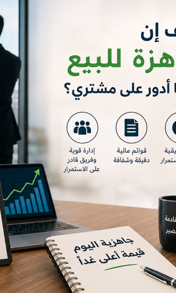 كيف أعرف إن شركتي جاهزة للبيع قبل البحث عن مشتري – تقييم الشركات وتجهيز الشركة للبيع