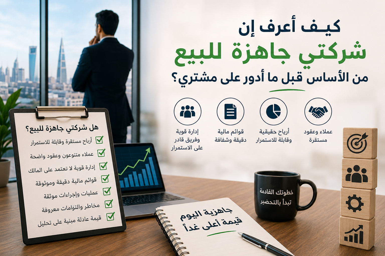 كيف أعرف إن شركتي جاهزة للبيع قبل البحث عن مشتري – تقييم الشركات وتجهيز الشركة للبيع