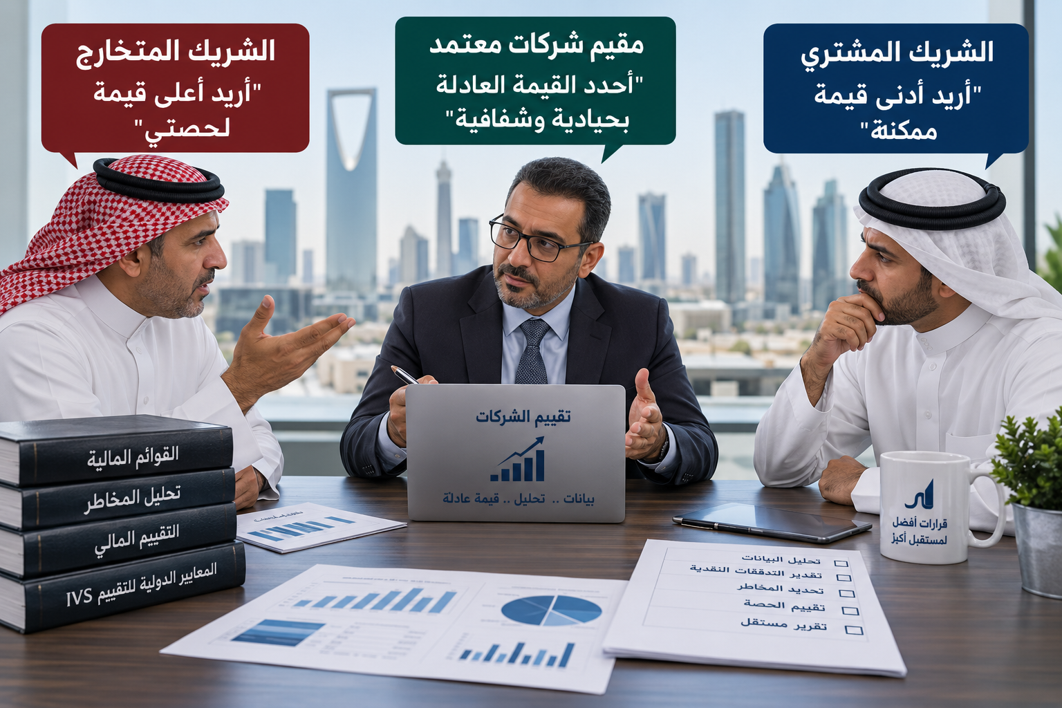 مقيم شركات معتمد لحل خلاف تقييم حصة الشريك