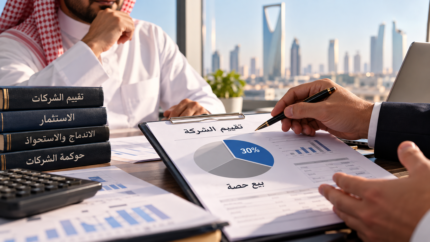 مكاتب تقييم الشركات عند بيع حصة لمستثمر