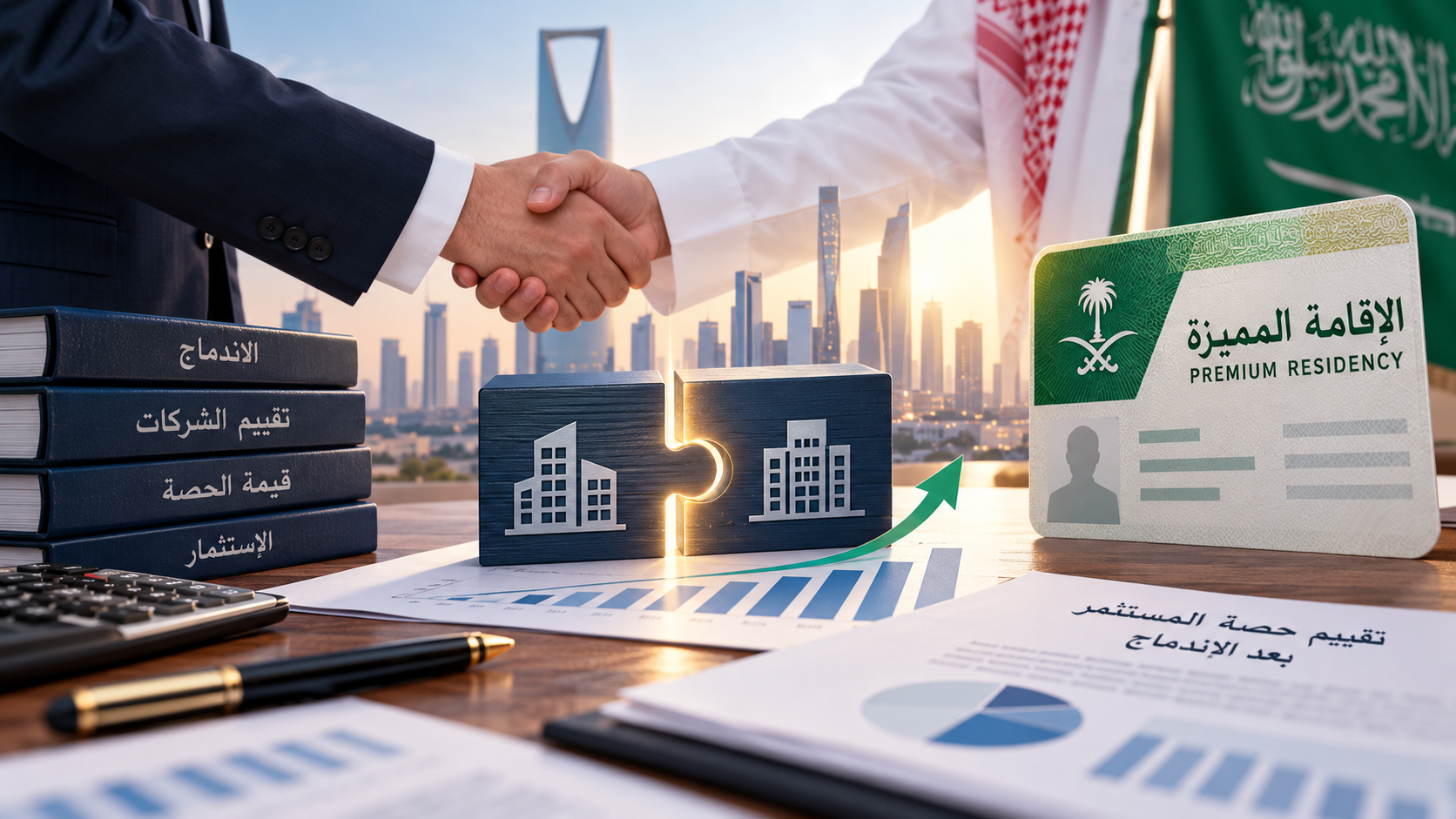 تقييم حصة المستثمر بعد الاندماج لاصدار الاقامة المميزة