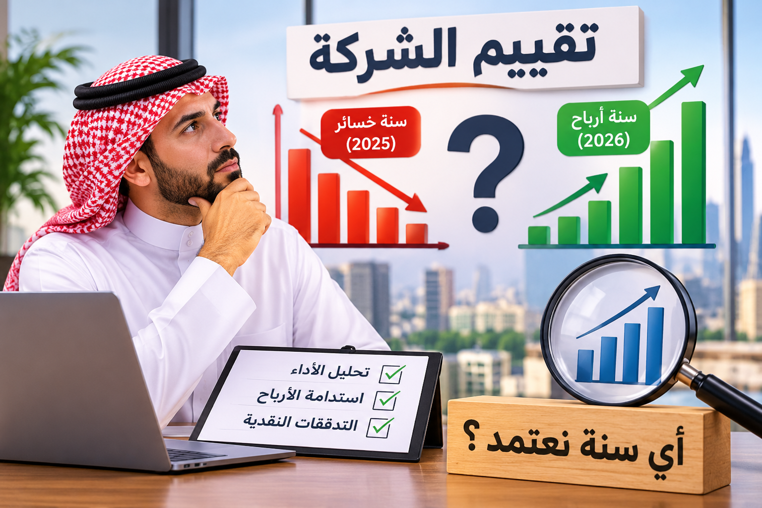 تقييم الشركة بعد الخسارة والربح