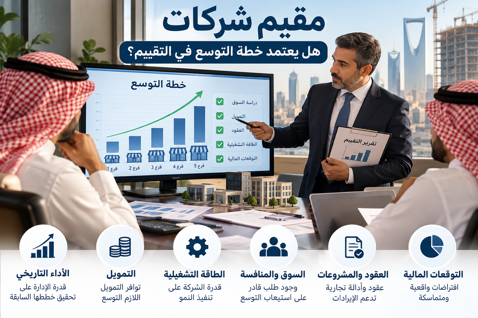مقيم شركات وتقييم خطة التوسع